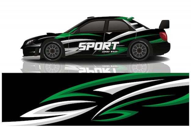 Sportwagen verpakking sticker ontwerp