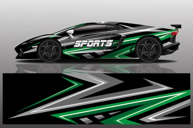 Sportwagen wrap ontwerp