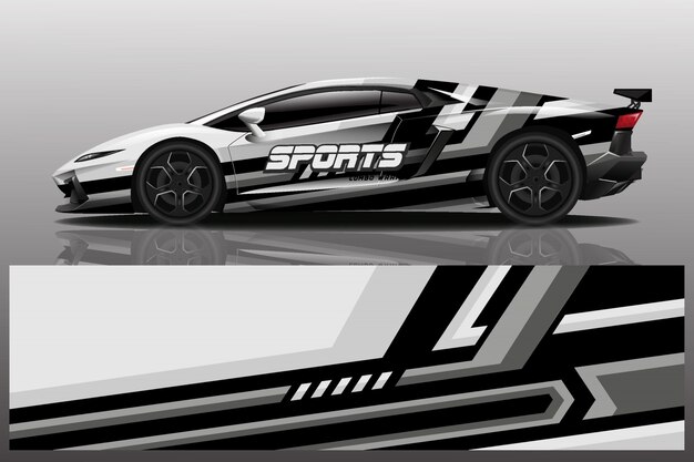 Sportwagen wrap ontwerp