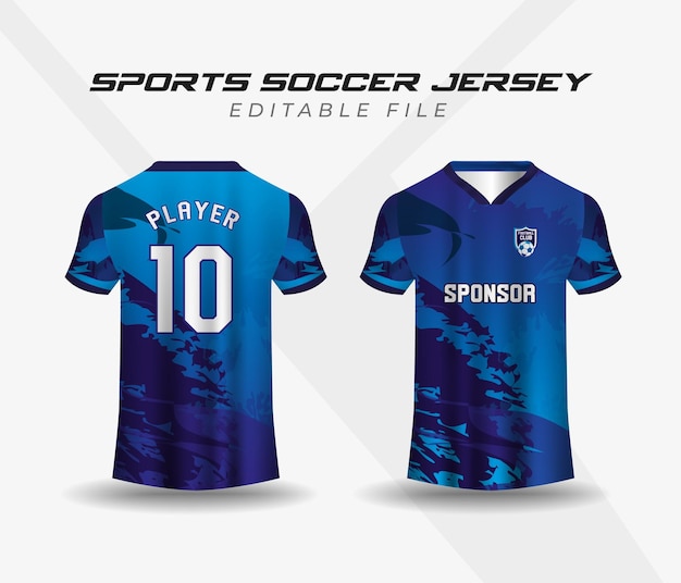 Sporty Jersey Design Soccer Sports Template Uniform Grunge Background Pattern