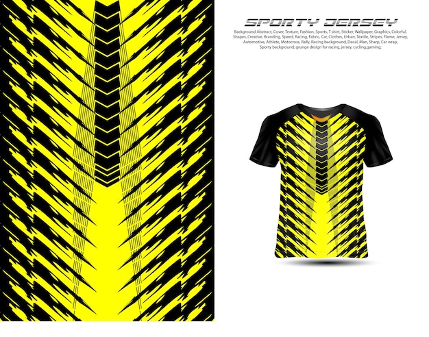 black and yellow shirt sport jersey design 12673433 Vector Art at