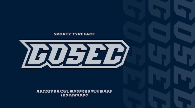 Sporty and modern typeface design