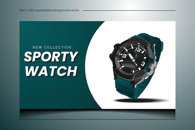 Sporty watch social media post design