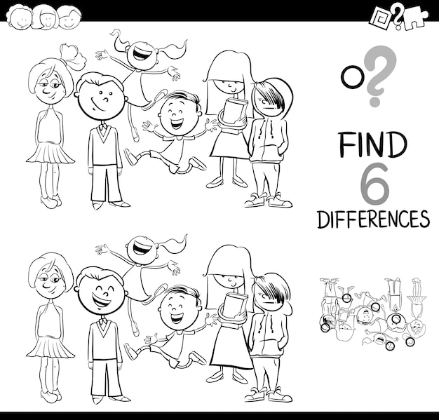 Spot the difference coloring book