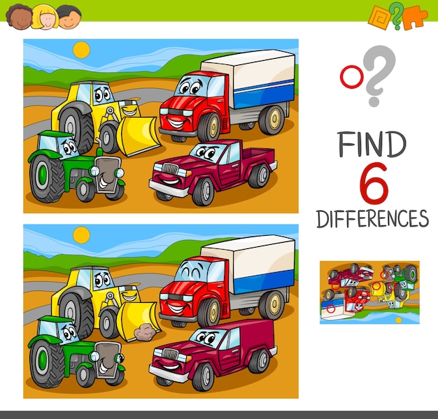 Spot the differences with cars and vehicles