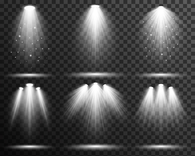 Spot light illumination collection stage vector transparent