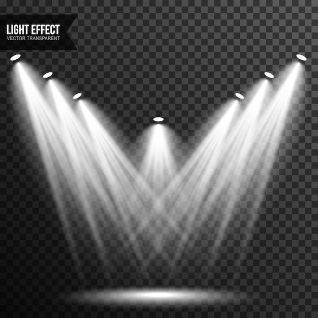 Spot light illumination stage vector transparent
