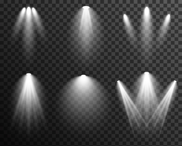 Vector spot light lighting collection stage vector transparent