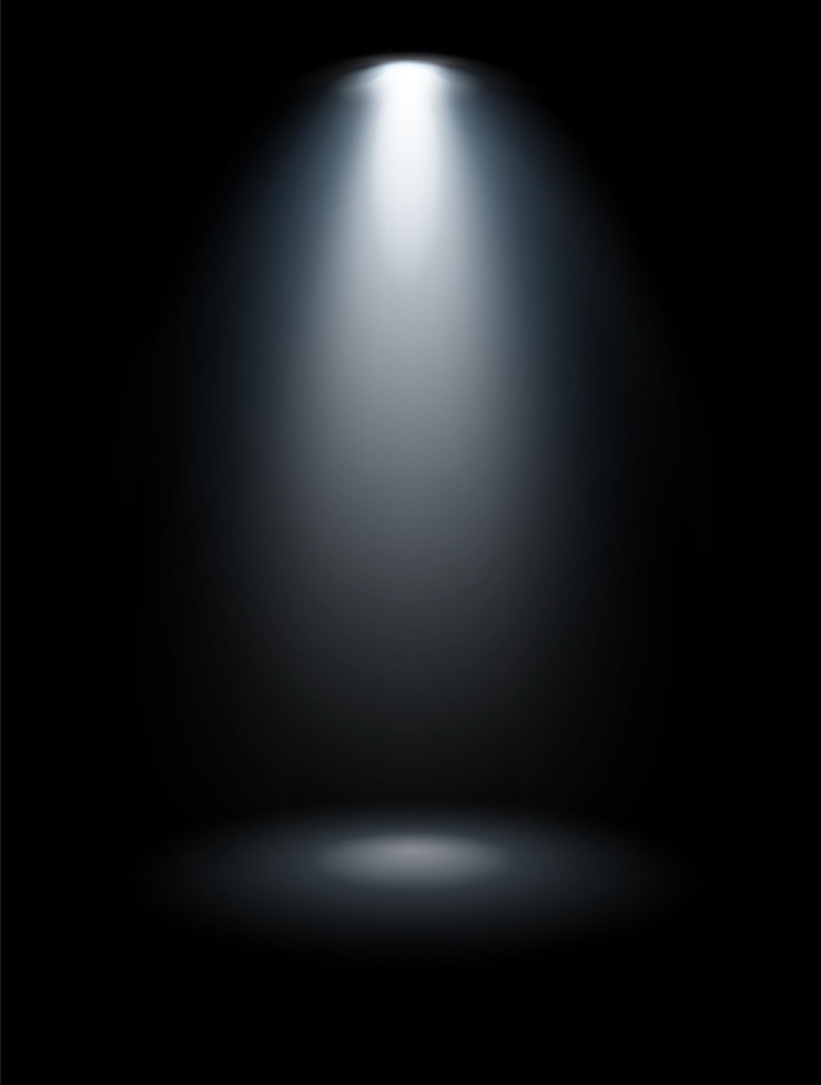 Vector spot light mockup realistic scene illumination effect