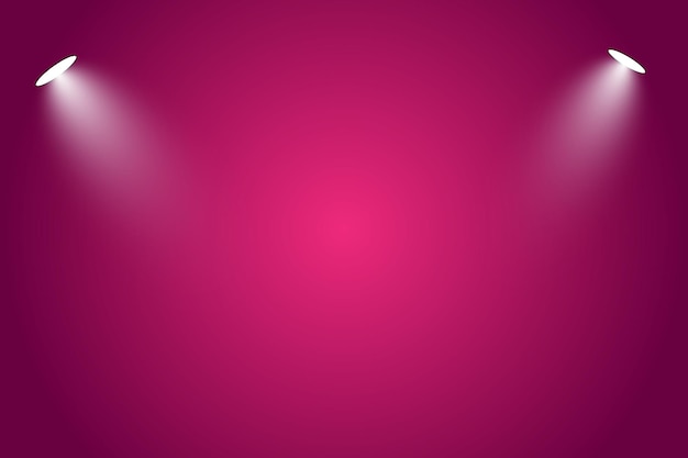 Vettore effetti spotlight su pink screen per creatori di contenuti