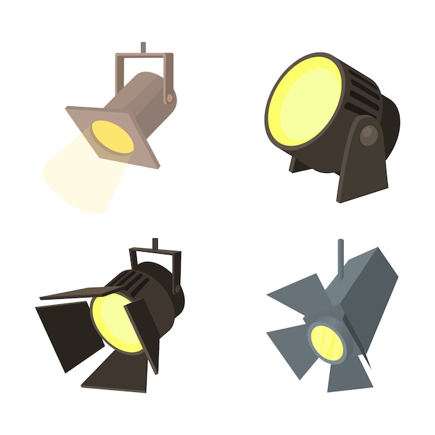 Vector spotlight icon set