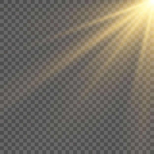 Vector spotlight isolated on transparent background