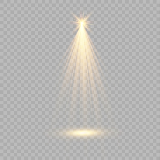 spotlight. Light effect.Glow isolated white transparent light effect. Abstract special effect element design.