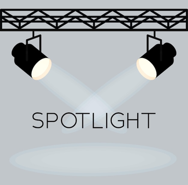 Spotlight reflector illustration