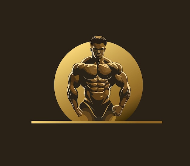 Spots logo bodybuilding vector illustration ai generated