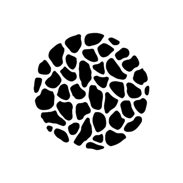 Spots round abstract animals textures Handdrawn texture in a circle Vector