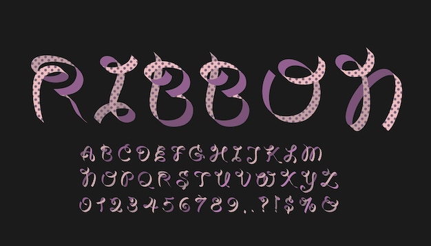 Spotted ribbon font