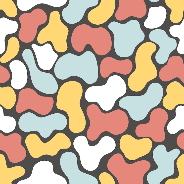 Vector spotted seamless pattern retro blots minimalist style in pastel colors vector