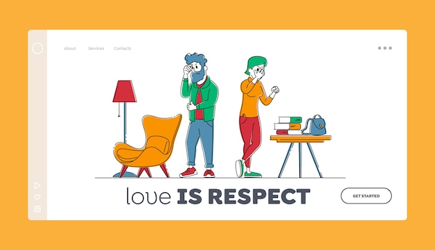 Spouse quarrel landing page template.