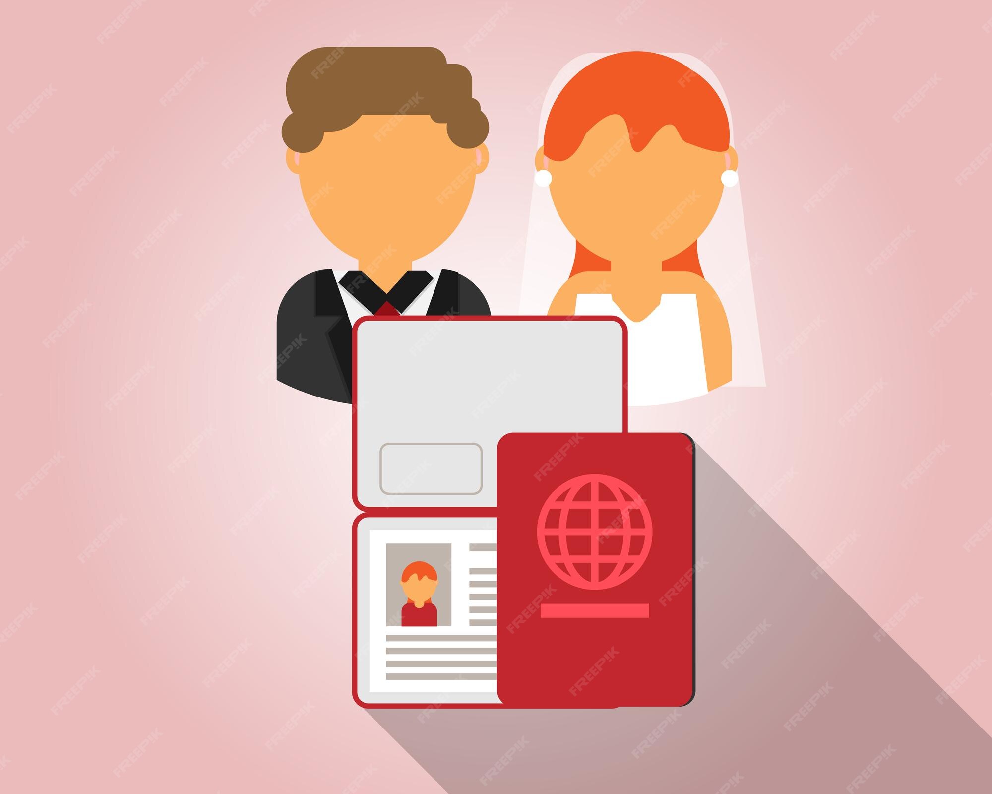 Premium Vector | Spouse visa to move and live aboard with spouse vector
