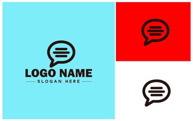 spraak bubble chat app praat discussie gespleten gesprek dialoog Business Consulting logo icoon vector voor business app silhouette logo sjabloon