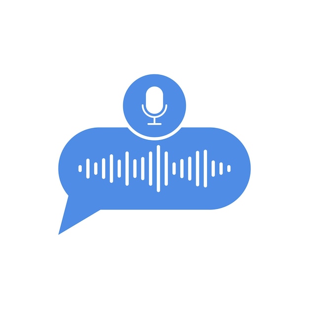 Spraakbericht zeepbelpictogram in vlakke stijl Chat soundwave vectorillustratie op geïsoleerde achtergrond Audio teken bedrijfsconcept