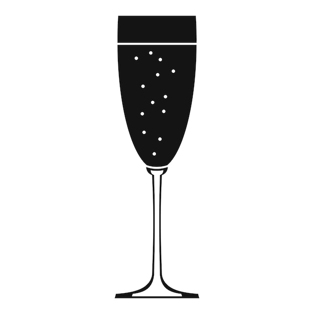 Sprankelend champagnepictogram Eenvoudige illustratie van sprankelend champagne vectorpictogram voor web