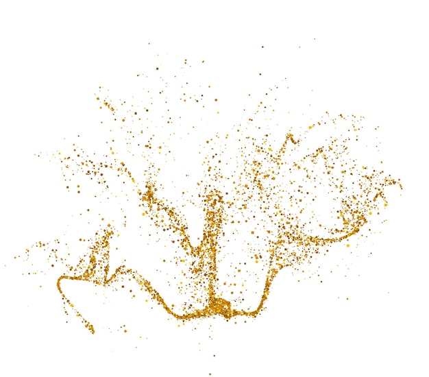 Vector sprankelende glitter grens geïsoleerd op witte achtergrond gouden stof gouden rechthoek van glitter confetti geweldig voor bruiloft uitnodigingen partij posters kerst nieuwjaar en verjaardagskaarten