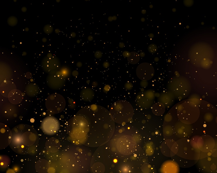 Vector sprankelende magische stofdeeltjes. abstracte achtergrond met bokeh effect.
