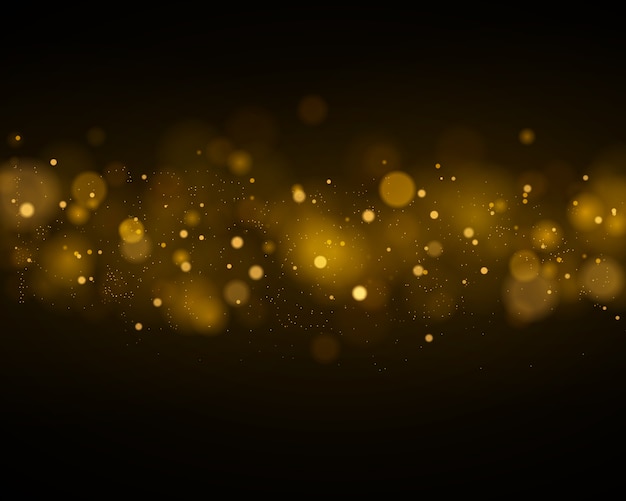 Sprankelende magische stofdeeltjes. Abstracte achtergrond met bokeh effect.