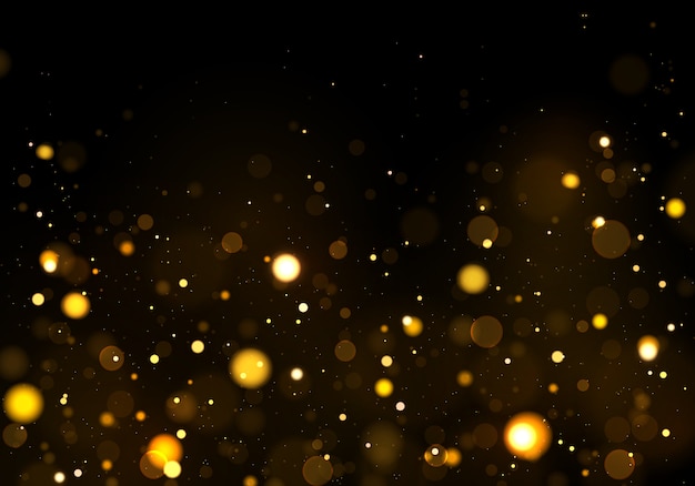 Sprankelende magische stofdeeltjes. Magisch concept. Abstracte achtergrond met bokeh effect.