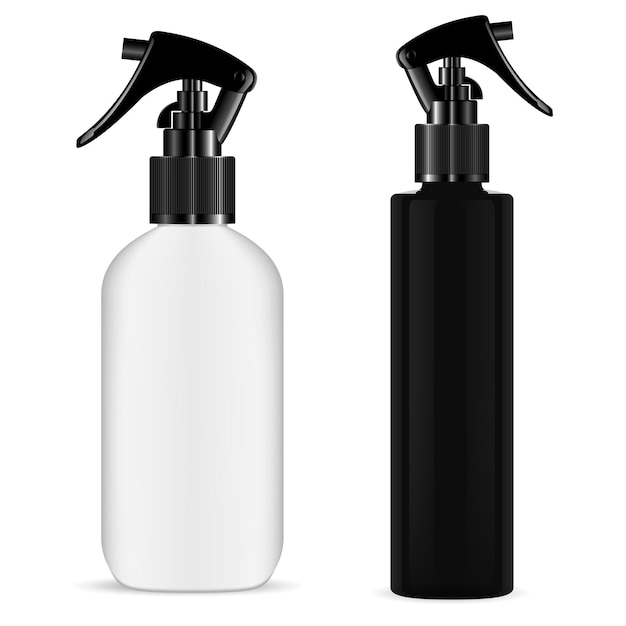 Spray bottle trigger. cosmetic pistol sprayer . kitchen cleaner flask. realistic hair sprayer, aromatic scented essence flacon, organic naturopathy. pump flask