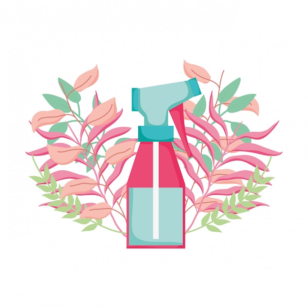 Spray bottle with floral decoration