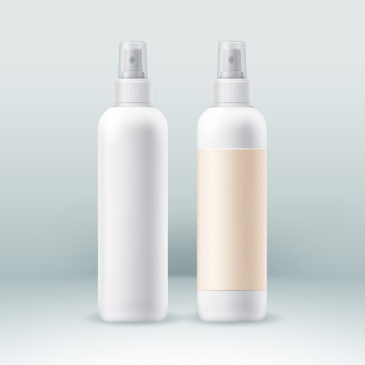 Vector spray bottles for some perfume cosmetic.