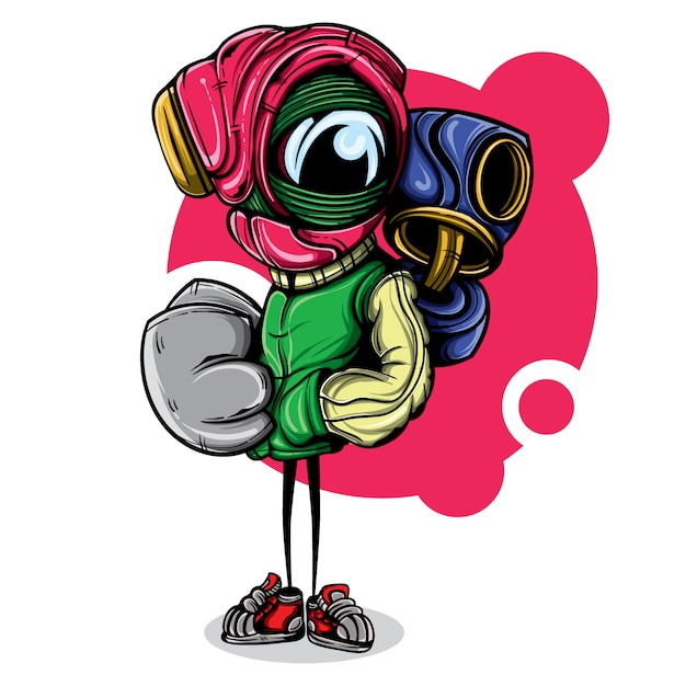 spray can character design