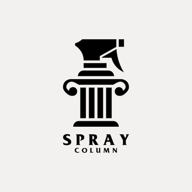 Design del logo della colonna spray