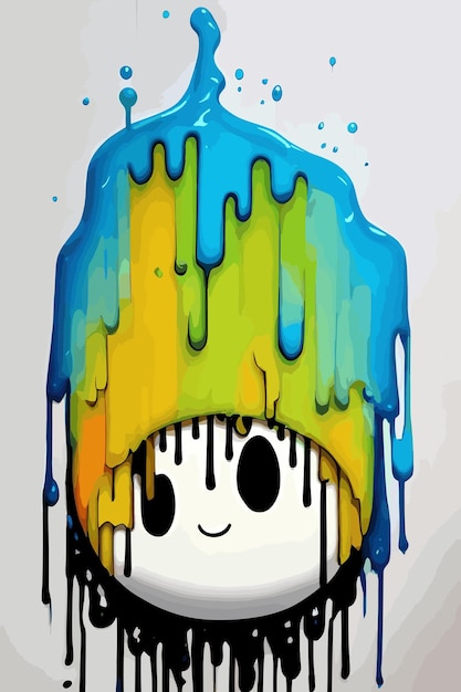 Spray and drips tshirts design vector art