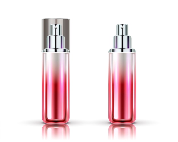 Spray flessen set, kleurovergang rode cosmetische container