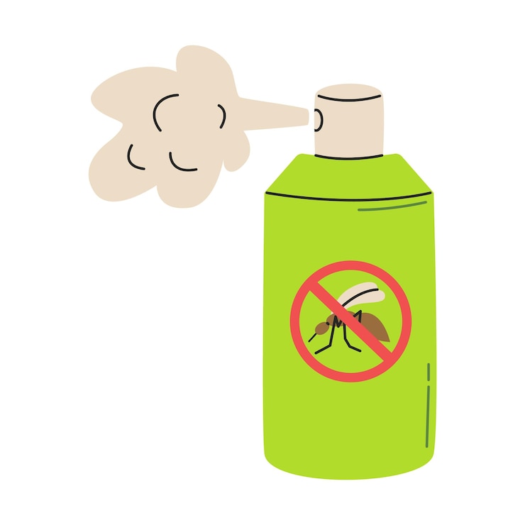 Vector spray from mosquitoes