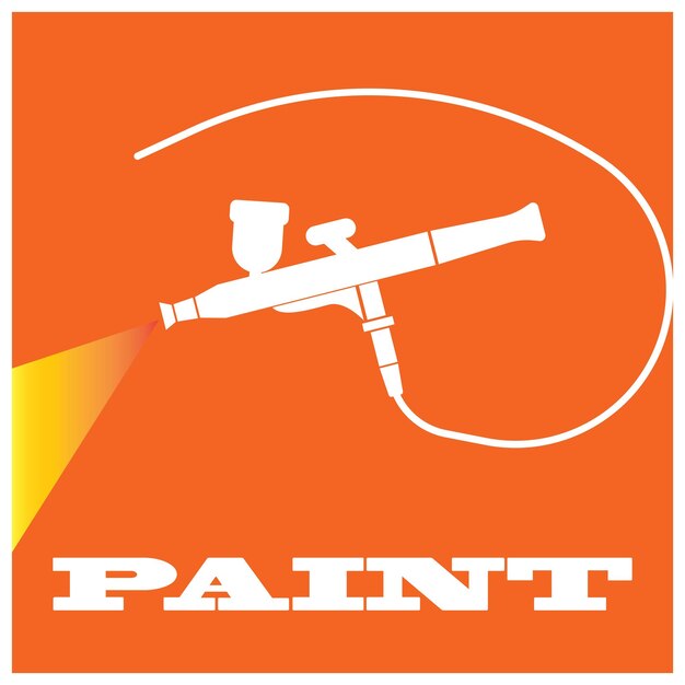 Spray gun icon logo vector illustration design