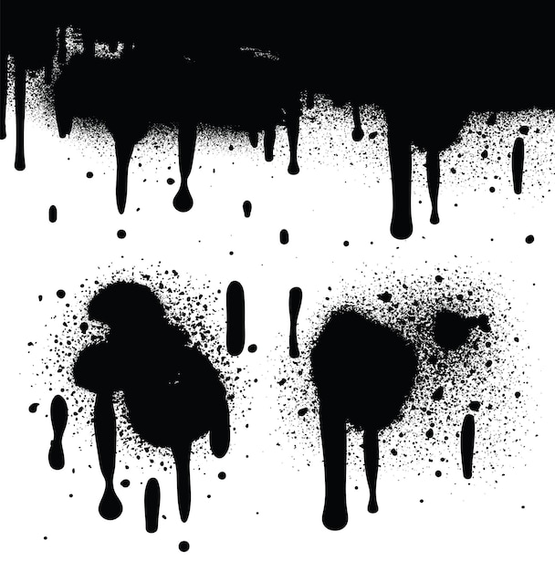 Spray Paint Abstract Vector Elementen