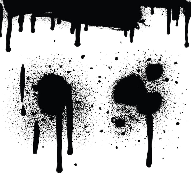 Spray Paint Abstract Vector Elementen