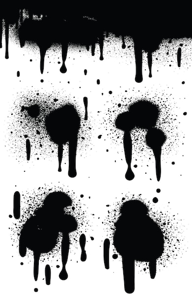 Spray Paint Abstract Vector Elementen