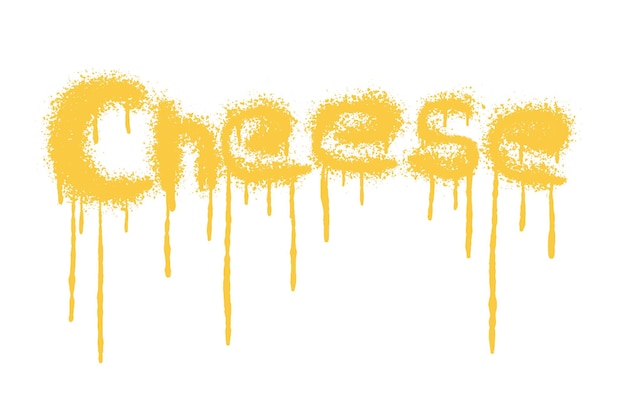 Spray Painted Graffiti Cheese Word Sprayed geïsoleerd met een witte achtergrond