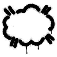 Spray painted graffiti explosion effect sprayed isolated with a white background graffiti explosion effect with over spray in black over white vector illustration