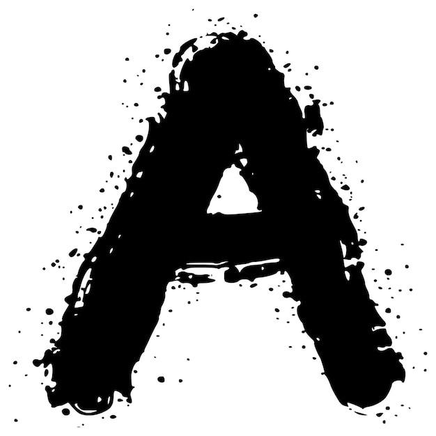 Vector spray painted graffiti font a sprayed isolated with a white background