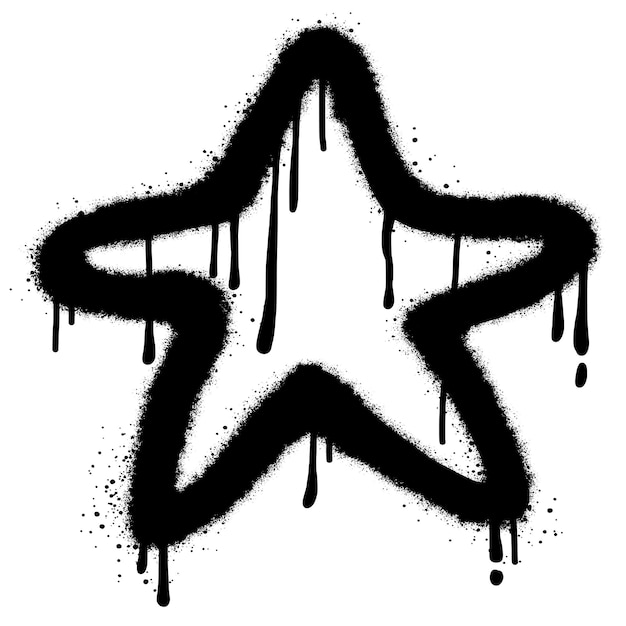 Spray painted graffiti star icon isolated on white background vector illustration eps 10