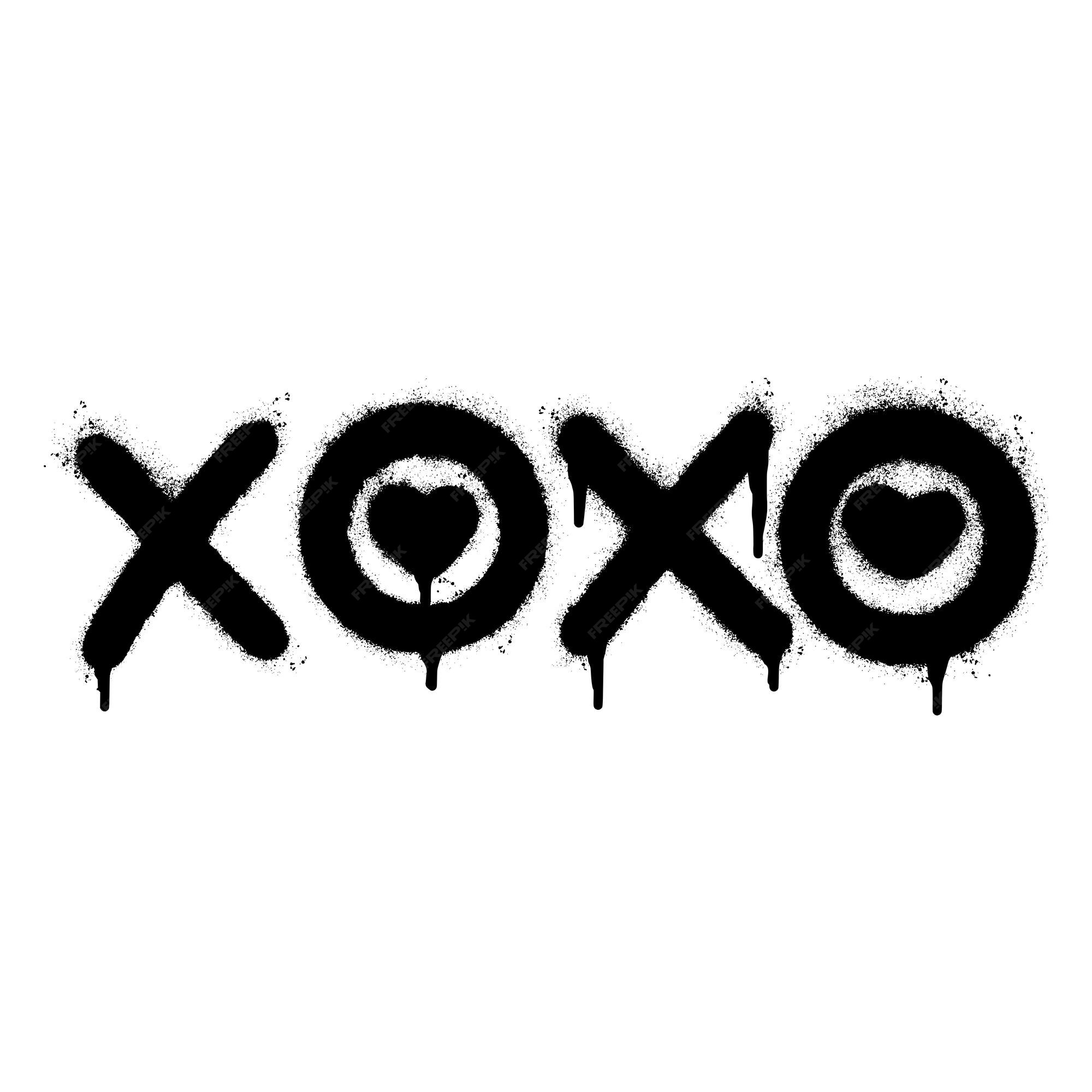 Premium Vector | Spray painted graffiti xoxo word sprayed isolated with ...