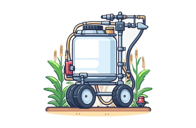 Sprayer farm tools vector illustration design