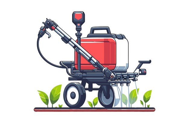 Vector sprayer farm tools vector illustration design